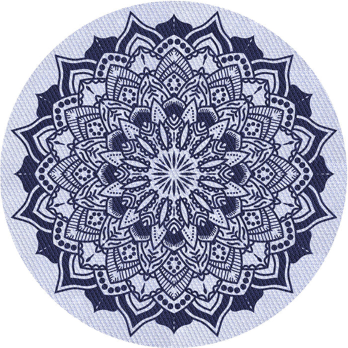 Square Patterned Blue Rug, pat1978blu