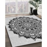 Patterned Platinum Gray Rug, pat1978gry