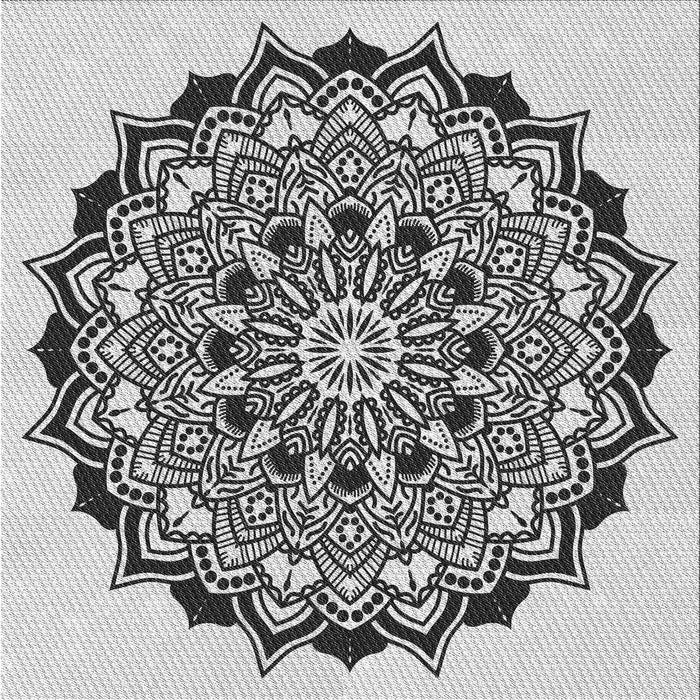 Round Patterned Platinum Gray Rug, pat1978gry