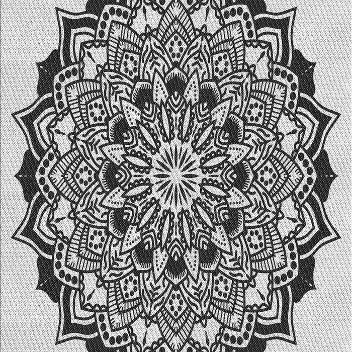 Machine Washable Transitional Platinum Gray Rug, wshpat1978gry