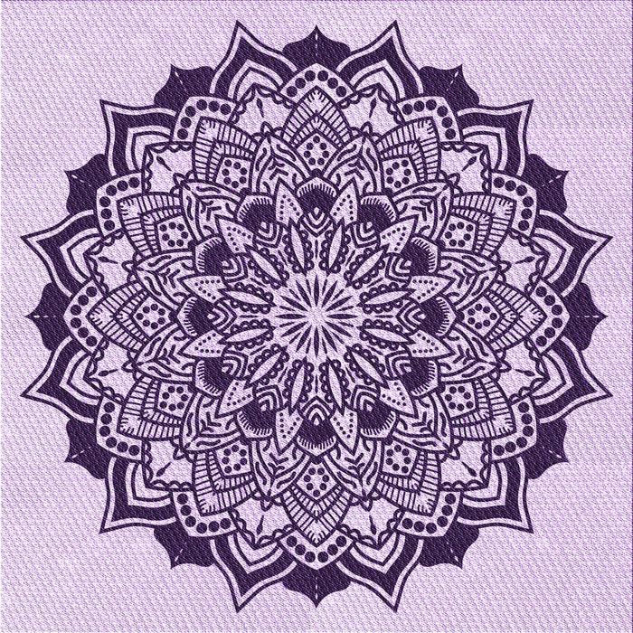 Round Patterned Bright Grape Purple Rug, pat1978pur