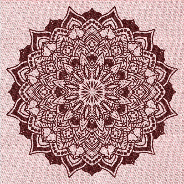 Round Patterned Brown Red Rug, pat1978rd