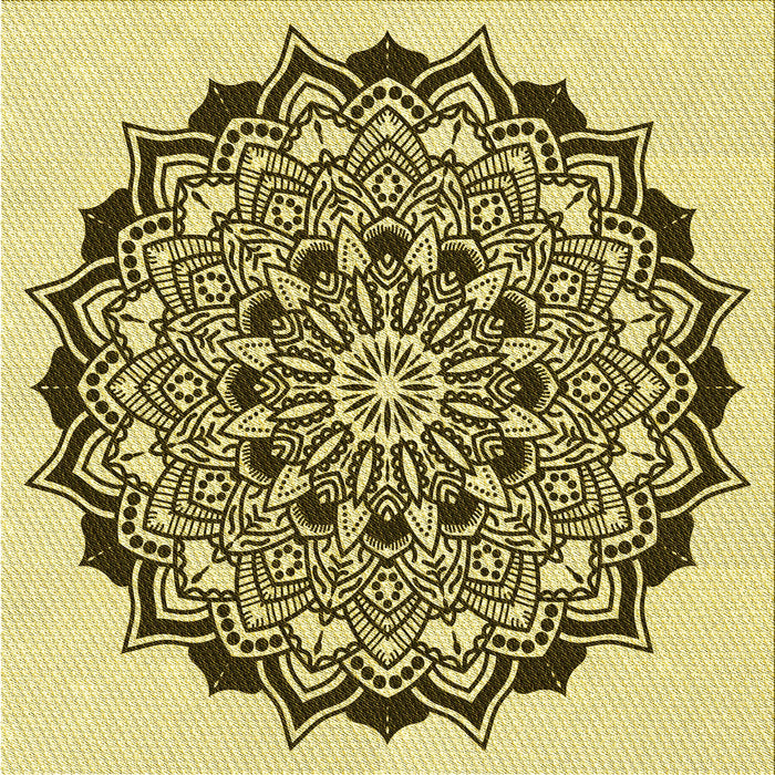 Round Machine Washable Transitional Dark Bronze Brown Rug, wshpat1978yw