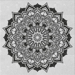 Square Patterned Platinum Gray Novelty Rug, pat1978