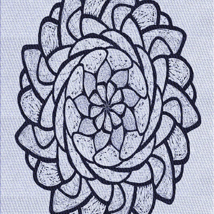 Patterned Lavender Blue Rug, pat1979blu