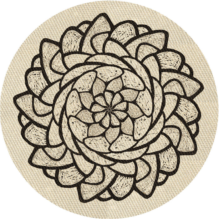 Square Patterned Wheat Beige Rug, pat1979brn