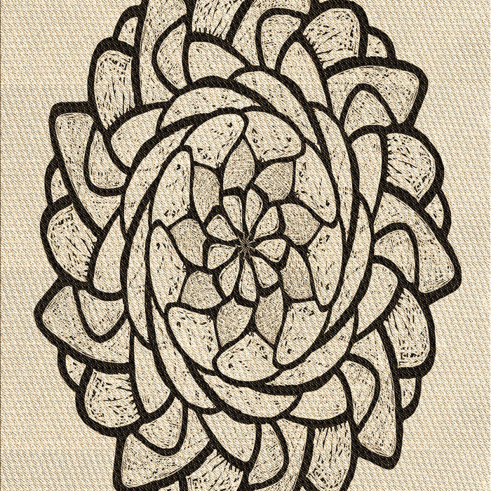 Patterned Wheat Beige Rug, pat1979brn