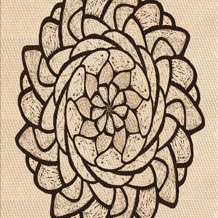 Patterned Light Brown Rug, pat1979org