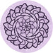 Square Patterned Purple Flower Purple Rug, pat1979pur