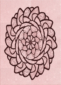 Machine Washable Transitional Light Rose Pink Rug, wshpat1979rd