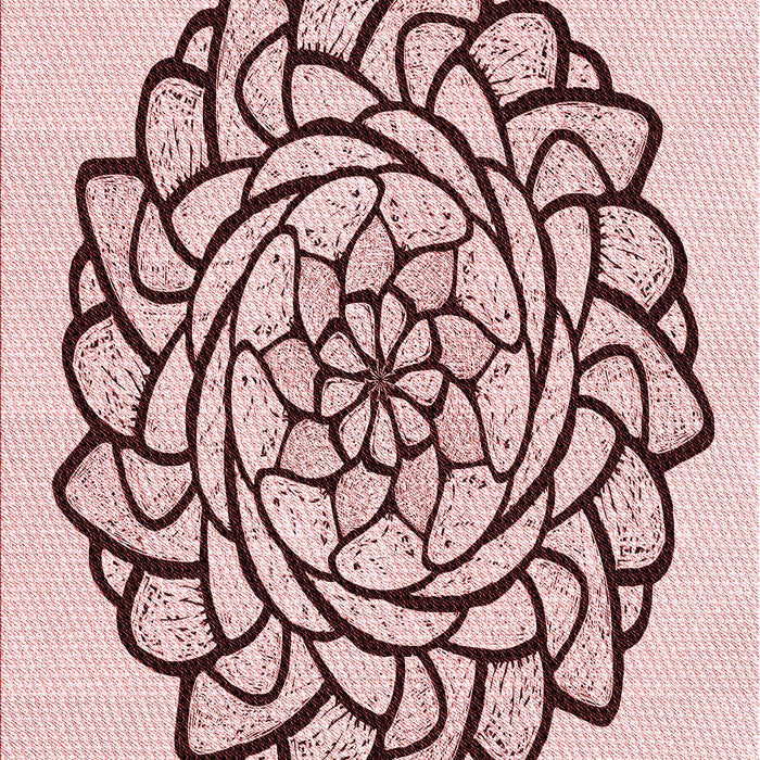 Machine Washable Transitional Light Rose Pink Rug, wshpat1979rd