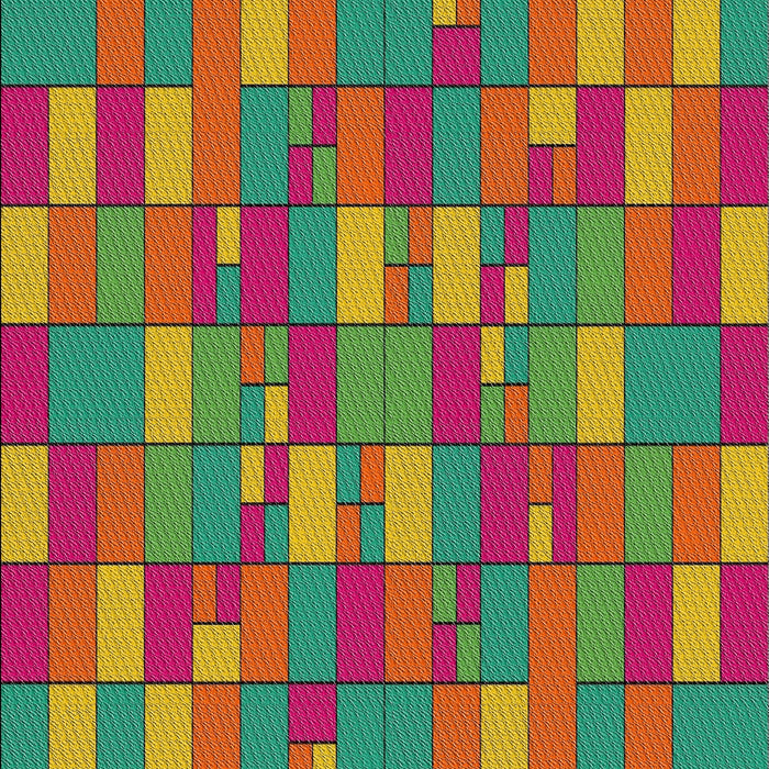 Patterned Green Modern Rug, pat197