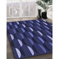 Patterned Night Blue Rug, pat198blu