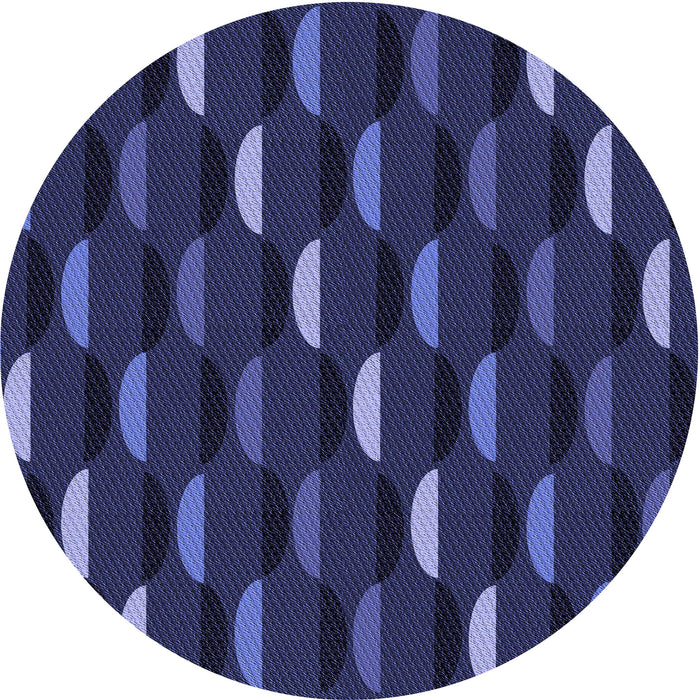 Square Patterned Night Blue Rug, pat198blu