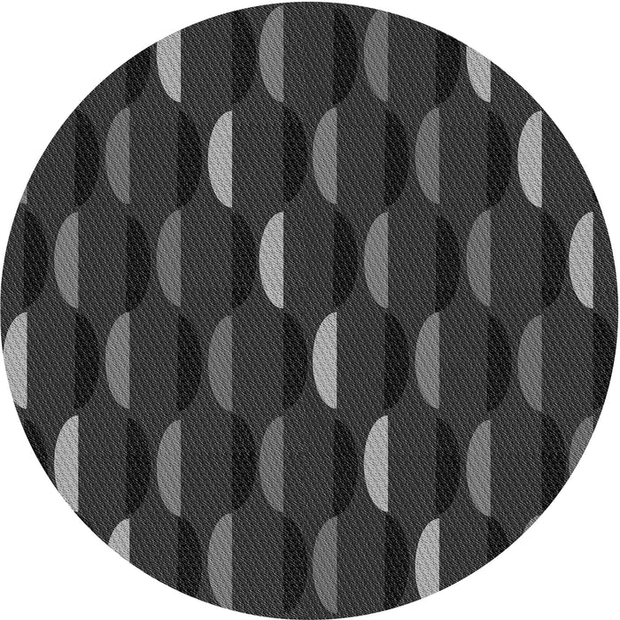 Square Patterned Ash Gray Rug, pat198gry