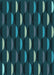 Patterned Dark Cyan Green Rug, pat198lblu