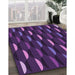 Patterned Dark Purple Rug in Family Room, pat198pur