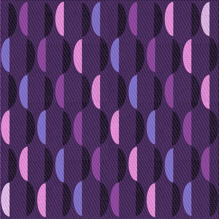 Round Machine Washable Transitional Dark Purple Rug, wshpat198pur