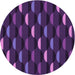 Square Patterned Dark Purple Rug, pat198pur