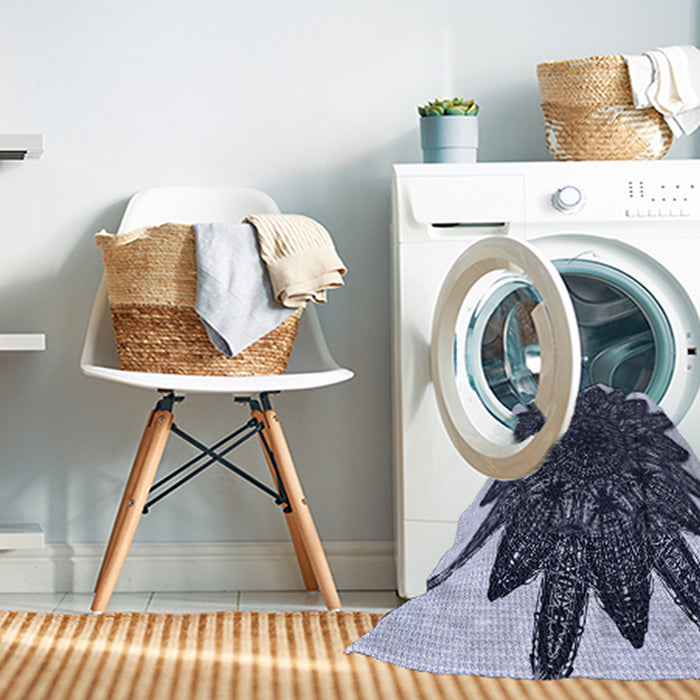 Machine Washable Transitional Night Blue Rug in a Washing Machine, wshpat1980blu