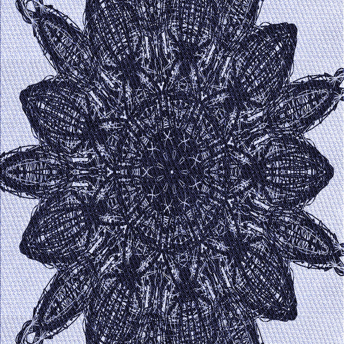 Machine Washable Transitional Night Blue Rug, wshpat1980blu