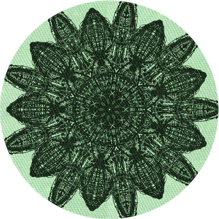 Square Patterned Pastel Green Rug, pat1980grn