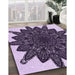 Machine Washable Transitional Dark Purple Rug in a Family Room, wshpat1980pur