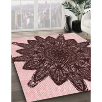 Patterned Pink Rug, pat1980rd