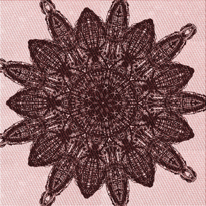 Round Machine Washable Transitional Pink Rug, wshpat1980rd