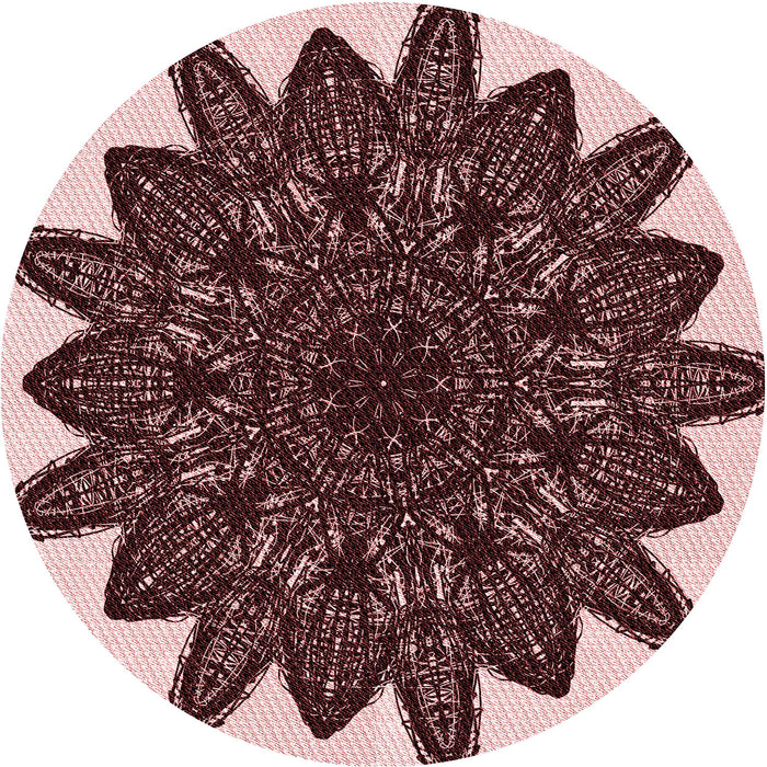 Square Patterned Pink Rug, pat1980rd