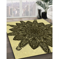 Patterned Midnight Gray Rug, pat1980yw