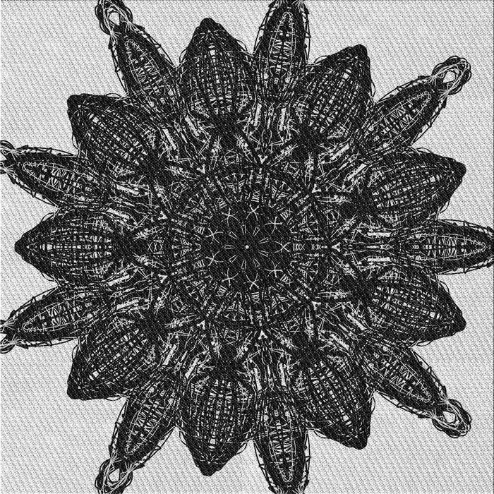 Square Patterned Mid Gray Novelty Rug, pat1980