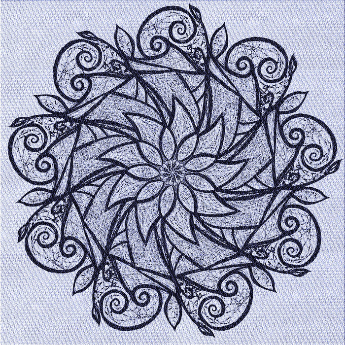 Round Machine Washable Transitional Blue Rug, wshpat1981blu