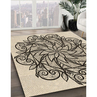 Patterned Coffee Brown Rug, pat1981brn