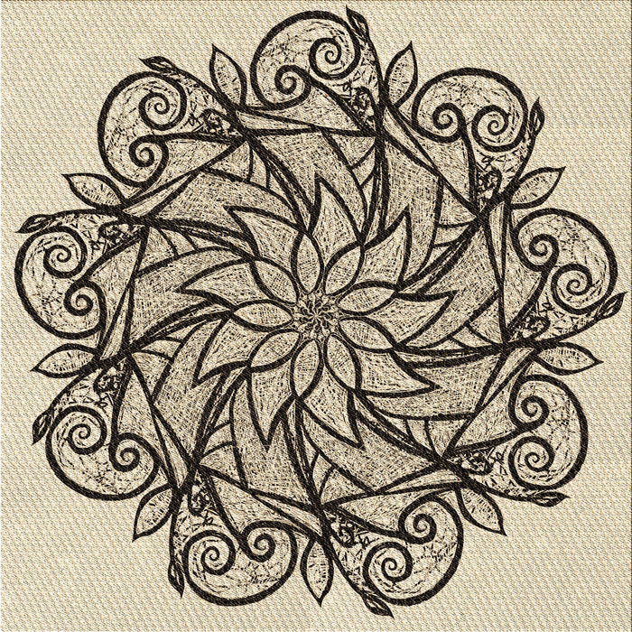 Round Machine Washable Transitional Coffee Brown Rug, wshpat1981brn