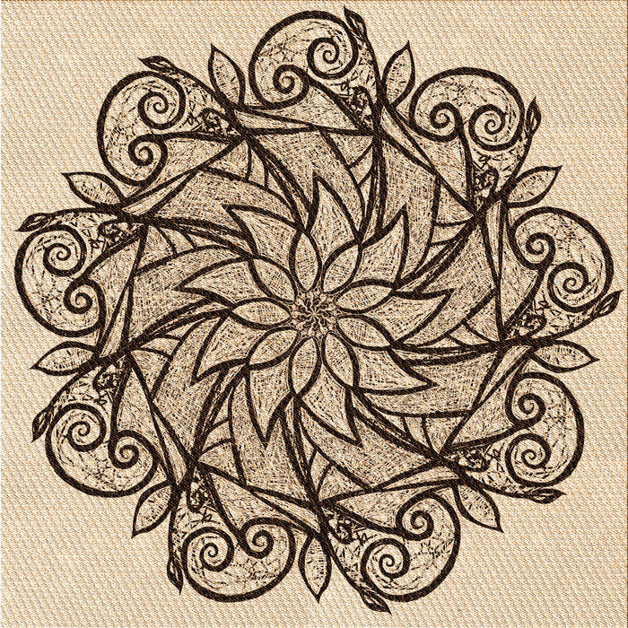 Round Machine Washable Transitional Saddle Brown Rug, wshpat1981org