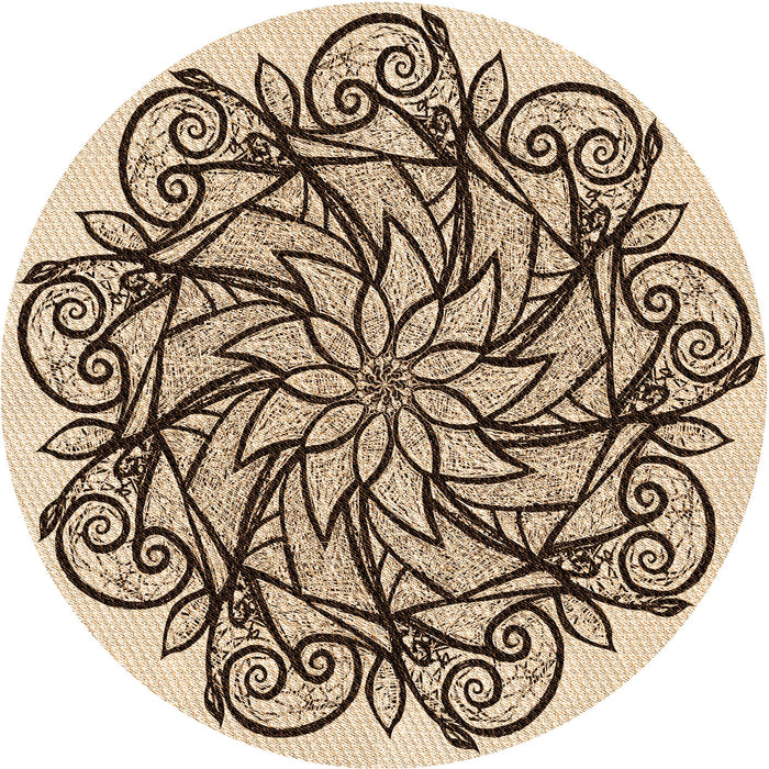 Square Machine Washable Transitional Saddle Brown Rug in a Living Room, wshpat1981org