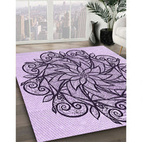 Patterned Purple Rug, pat1981pur