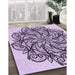 Machine Washable Transitional Purple Rug in a Family Room, wshpat1981pur