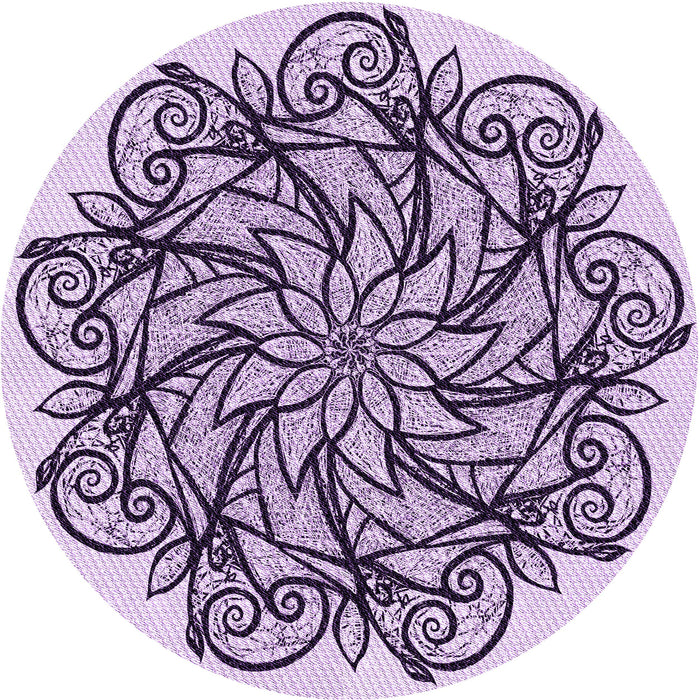 Square Machine Washable Transitional Purple Rug in a Living Room, wshpat1981pur