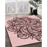 Patterned Pink Rug, pat1981rd