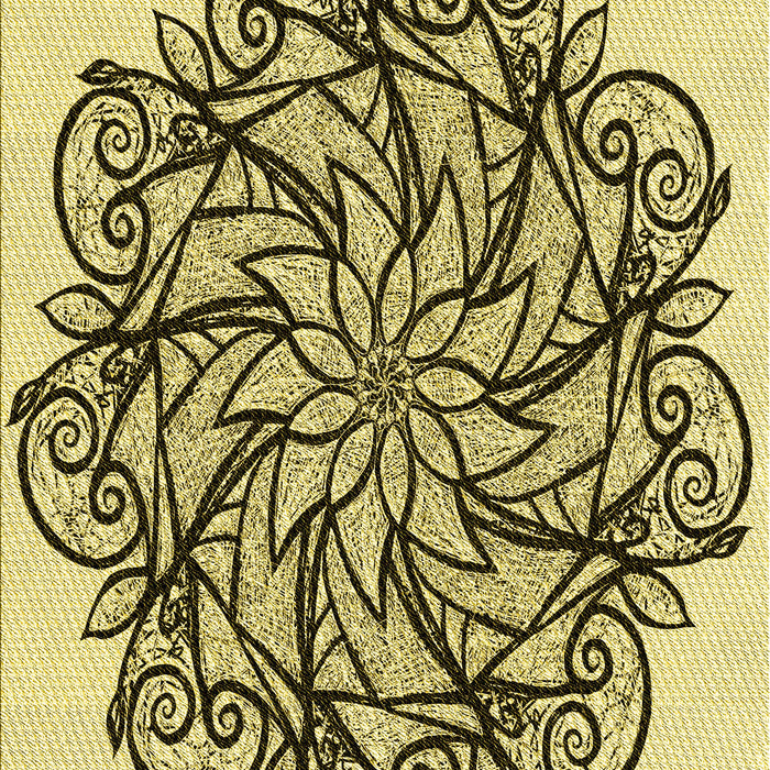 Patterned Oak Brown Rug, pat1981yw