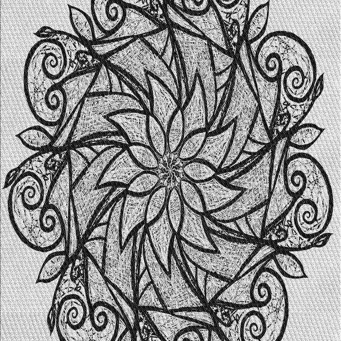 Machine Washable Transitional Platinum Gray Rug, wshpat1981