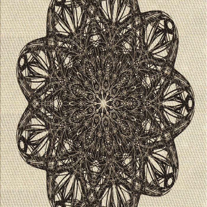 Patterned Golden Blonde Gold Rug, pat1982brn