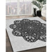 Machine Washable Transitional Black Rug in a Family Room, wshpat1982gry