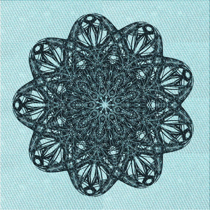 Round Machine Washable Transitional Medium Teal Green Rug, wshpat1982lblu