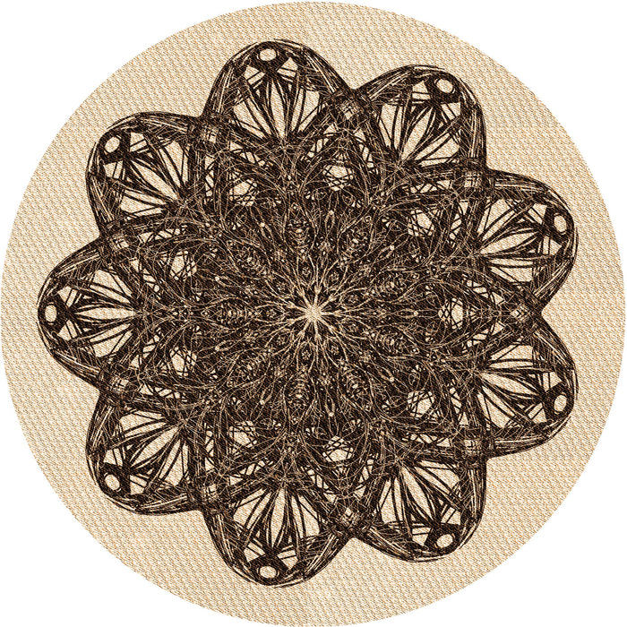 Square Machine Washable Transitional Deep Peach Orange Rug in a Living Room, wshpat1982org