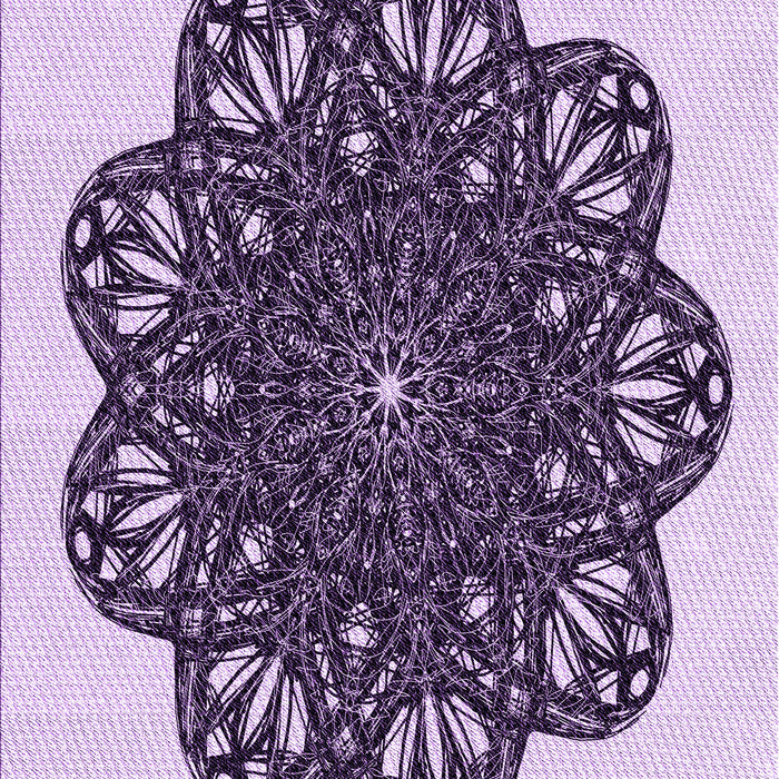 Patterned Blossom Pink Rug, pat1982pur