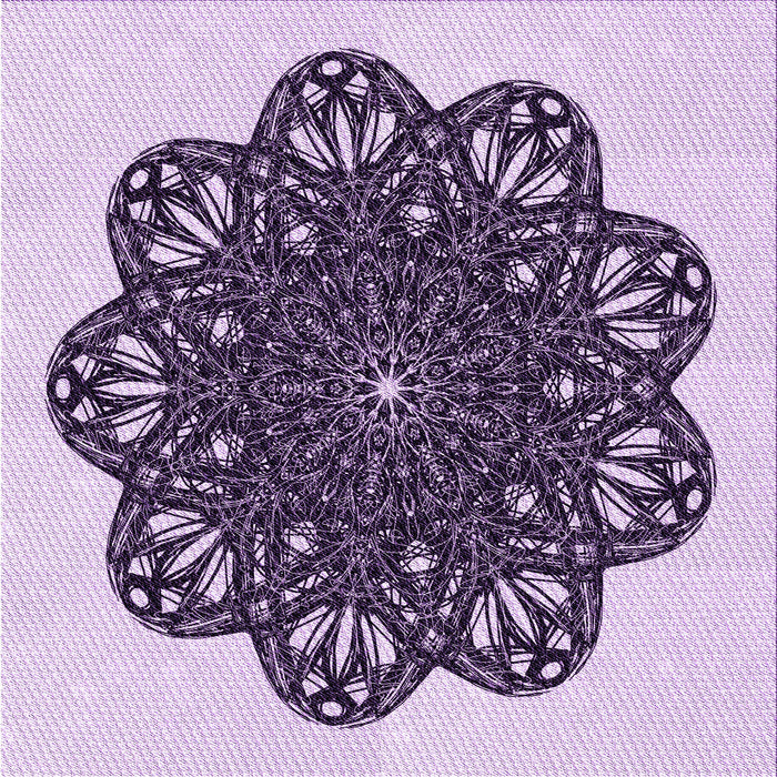 Round Machine Washable Transitional Blossom Pink Rug, wshpat1982pur