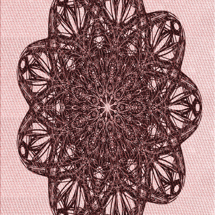 Patterned Brown Red Rug, pat1982rd